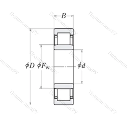 Подшипник роликовый радиальный LLRJ 2.3/4