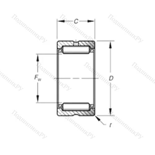 Подшипник игольчатый радиальный HJ-243316