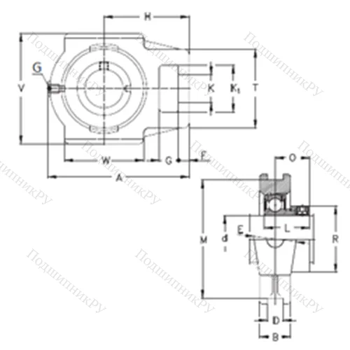Подшипниковый узел шариковый радиальный RTUEO 80