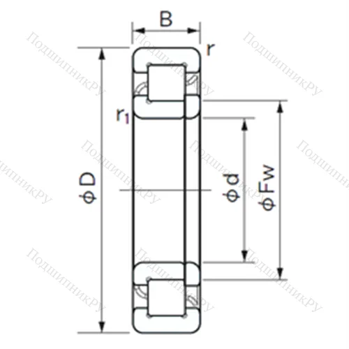 Подшипник роликовый радиальный NUP 2220 E