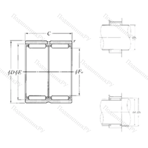 Подшипник игольчатый радиальный RNAO-50?62?40ZW