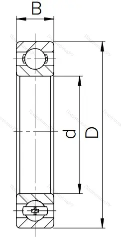 Шариковый однорядный подшипник 217 А (6217)
