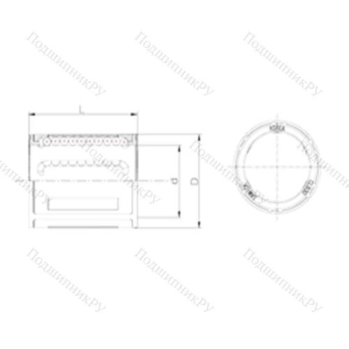 Подшипник шариковый линейный CLB 12UU
