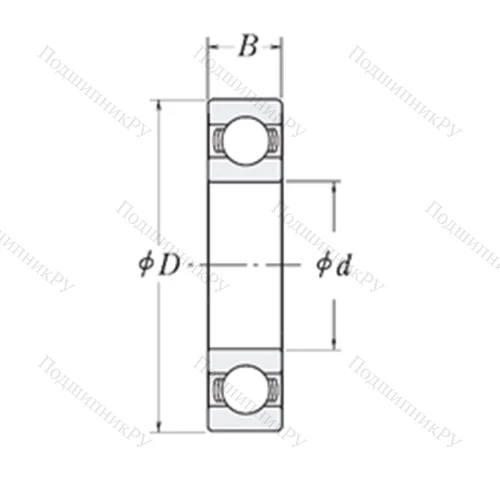 Подшипник шариковый радиальный KLNJ 7/8