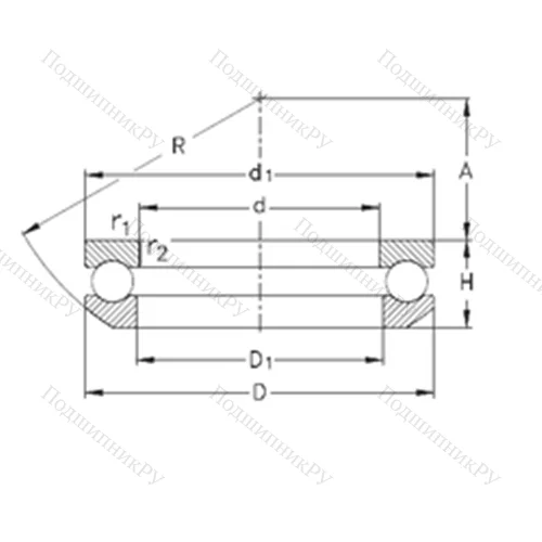 Подшипник шариковый упорный 53226