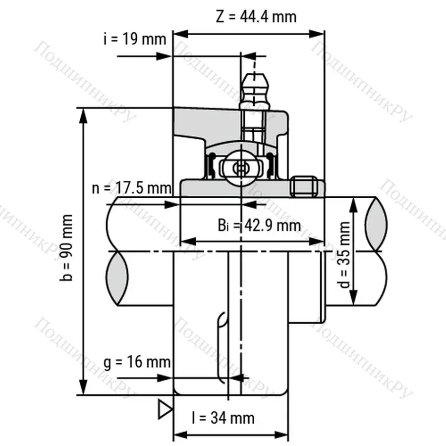Подшипниковый узел SSUCFL 207 - Вал: 35 мм