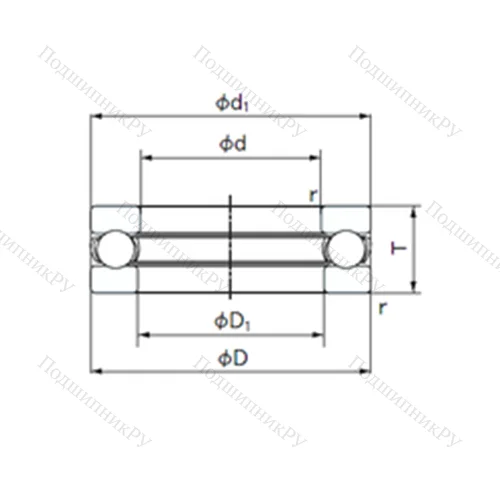 Подшипник шариковый упорный O-9