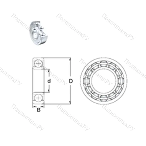 Подшипник шариковый радиальный S 6208-2Z
