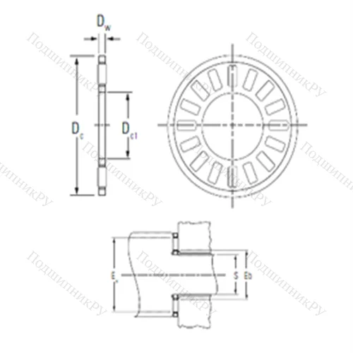 Подшипник игольчатый упорный NTA-815