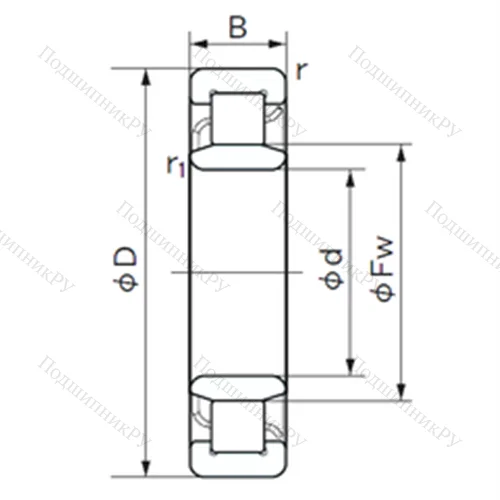 Подшипник роликовый радиальный NU 203