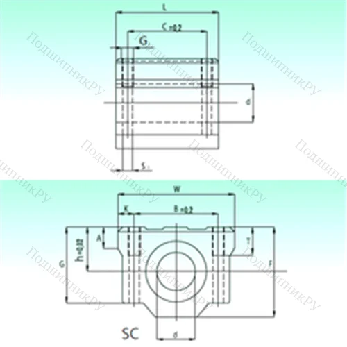 Подшипник шариковый линейный SC 40-UU