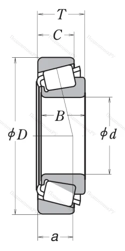 Конический роликовый подшипник HR 32205 от производителя  NSK