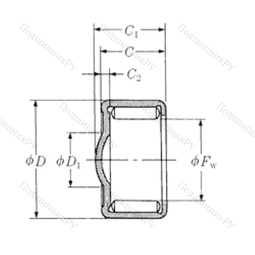 Подшипник игольчатый радиальный ZY-1210 от производителя  NSK