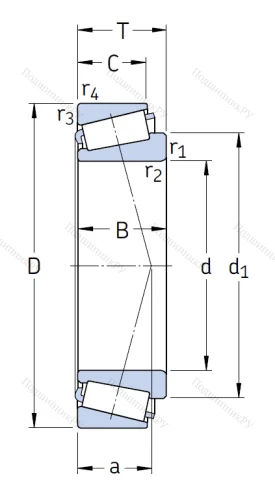 Конический роликовый подшипник 32214 J 2/Q от производителя  SKF