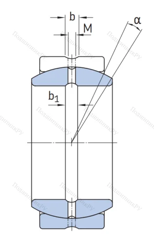 Шарнирный подшипник GE 15 ES от производителя  SKF