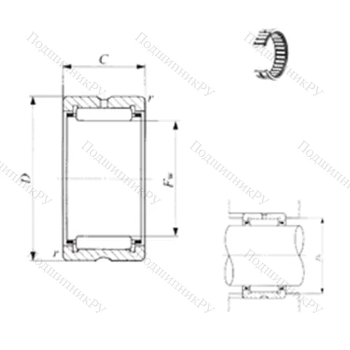 Подшипник игольчатый радиальный TAF 657835