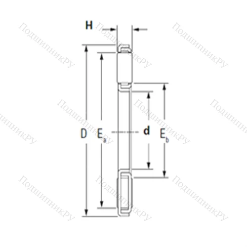Подшипник игольчатый упорный TP 1024-1
