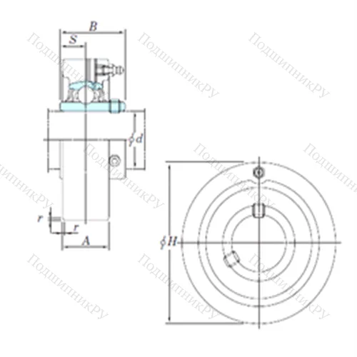 Подшипниковый узел шариковый радиальный UCCX 09-28
