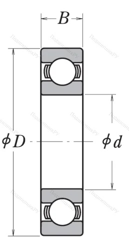 Однорядный шариковый подшипник 6209 CM от производителя  NSK
