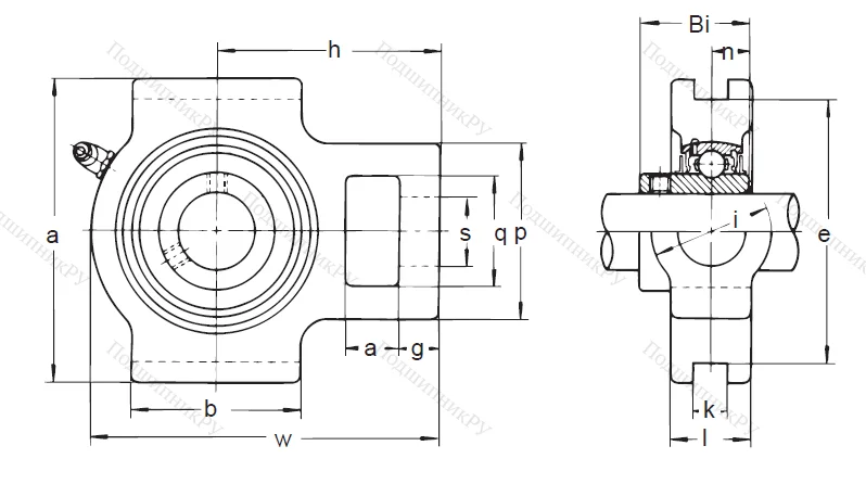 Подшипниковый узел UCT 206