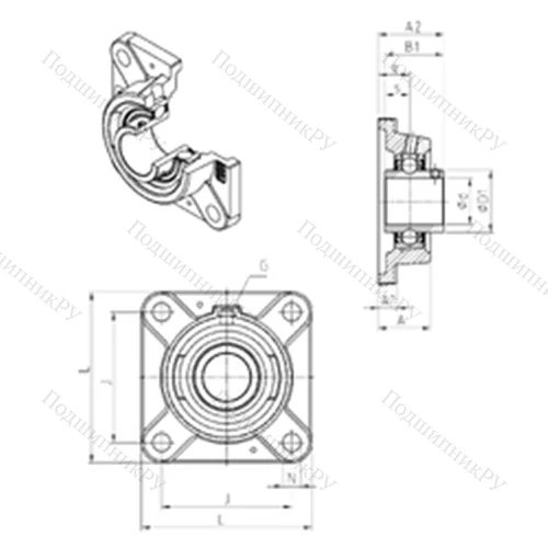 Подшипниковый узел шариковый радиальный UCFE 218