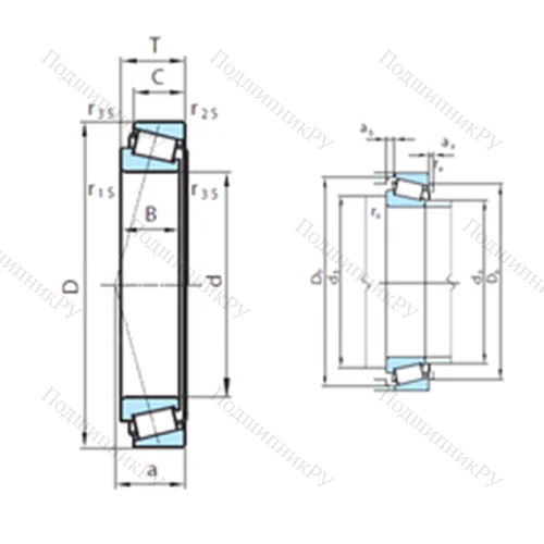 Подшипник роликовый радиально-упорный PSL 611-9