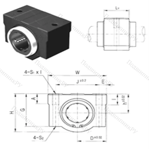 Подшипник шариковый линейный SC 30V-B