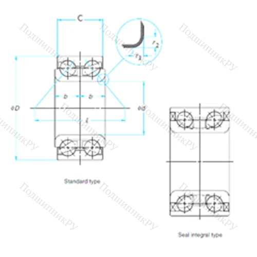 Подшипник шариковый радиально-упорный SA 0076