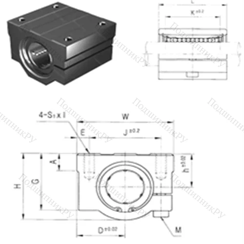 Подшипник шариковый линейный SCJ 10UU