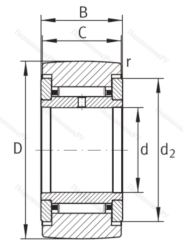 Игольчатый подшипник NATR 12