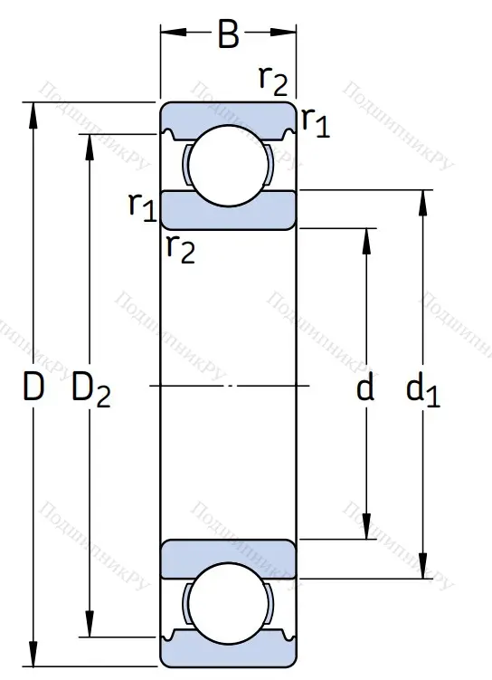 Высокотемпературный подшипник 6202/VA 201