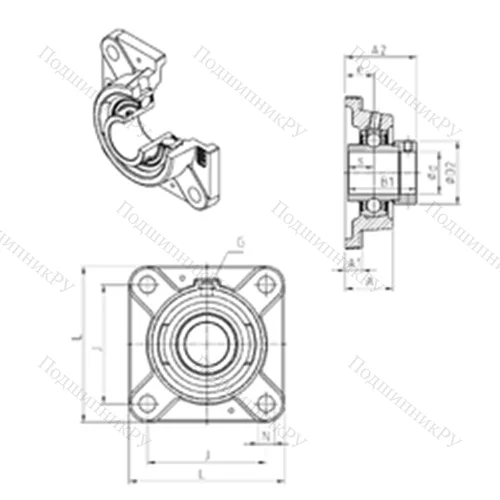 Подшипниковый узел шариковый радиальный EXFE 209