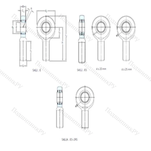 Подшипник скольжения сферический SA 50ES-2RS от производителя  SKF
