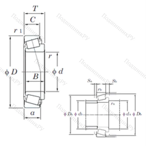 Подшипник роликовый радиально-упорный 30302JR от производителя  KOYO