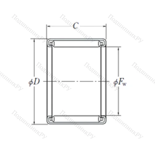 Подшипник игольчатый радиальный FH-910