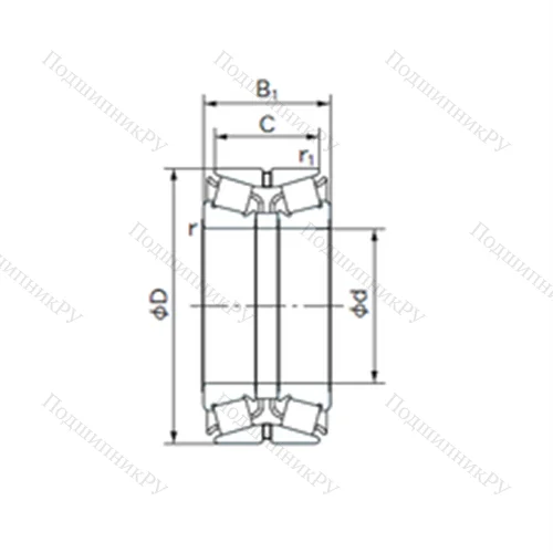 Подшипник роликовый радиально-упорный 190KBE 130