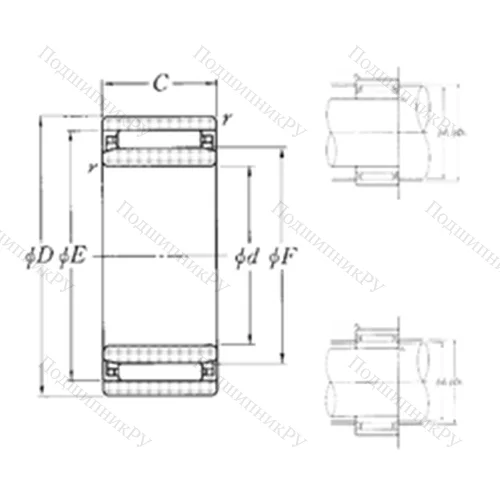 Подшипник игольчатый радиальный NAO-9?22?12