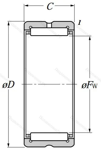 Игольчатый подшипник NK 73/25 R