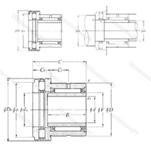 Подшипник комбинированный NKXR 35T 2Z+IR 30?35?20
