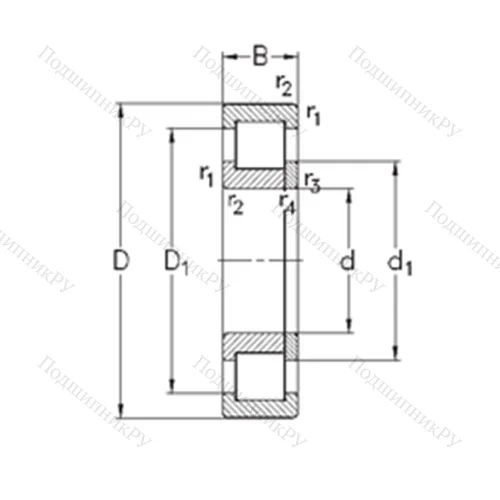 Подшипник роликовый радиальный NUP 2324-E-MA 6