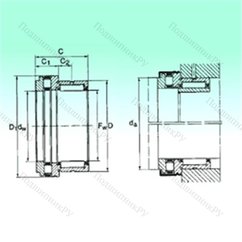 Подшипник комбинированный NKXR 40