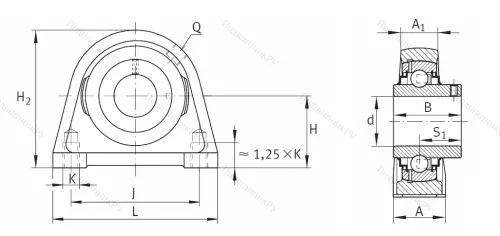 Подшипниковый узел RSHEY 25 XL N в Брянске