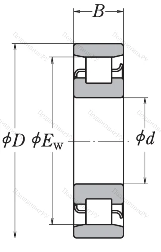 Роликовый цилиндрический подшипник N 306 W от производителя  NSK