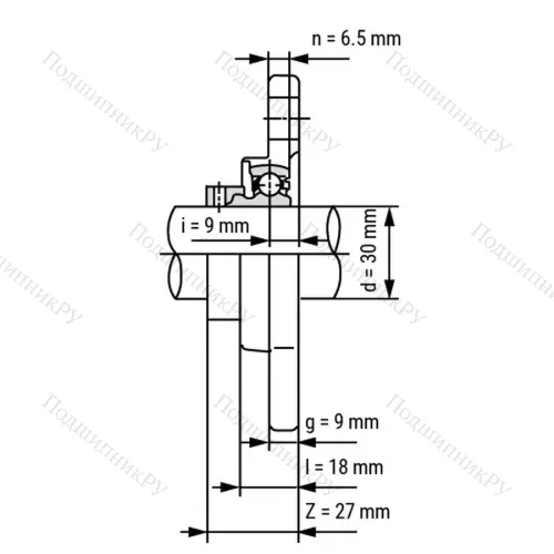 Подшипниковый узел KFL 006-ST - Вал: 30 мм от производителя  LPZ