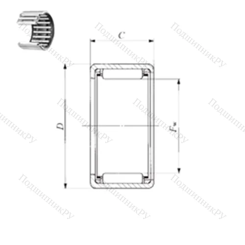 Подшипник игольчатый радиальный BA 3010 Z от производителя  IKO