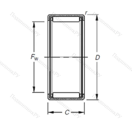 Подшипник игольчатый радиальный HK 3026