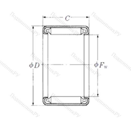 Подшипник игольчатый радиальный F-68