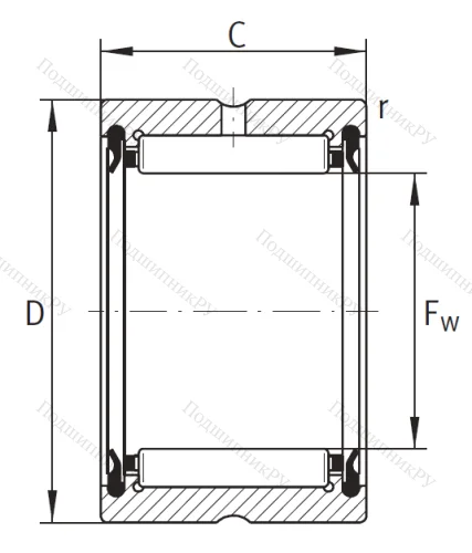 Игольчатый подшипник RNA 4905 2RSR XL от производителя  INA