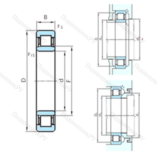 Подшипник роликовый радиальный  412-305