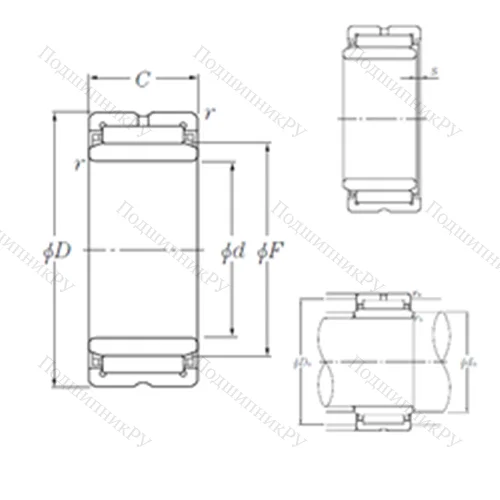 Подшипник игольчатый радиальный NK 155/32+IR 140?155?32
